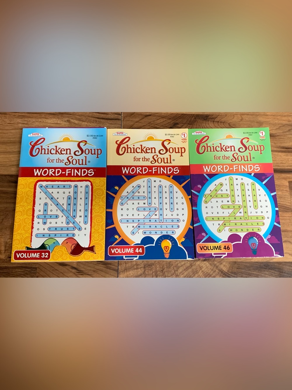 Lot of 3 Kappa Chicken Soup For The Soul Quotes To Inspire Word-Finds 2009